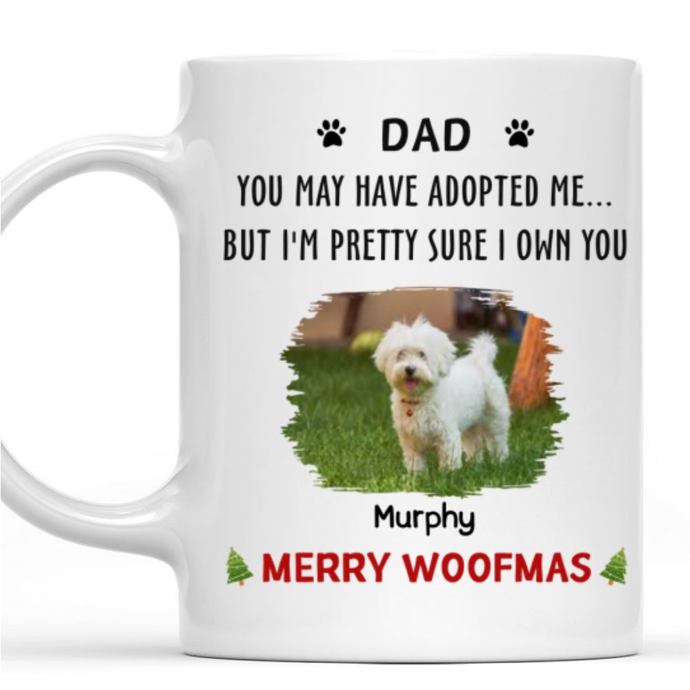 Custom Photo Christmas Birthday Gifts For Dog Lovers • Adopted Cartoon Photo - Personalized Coffee Mug
