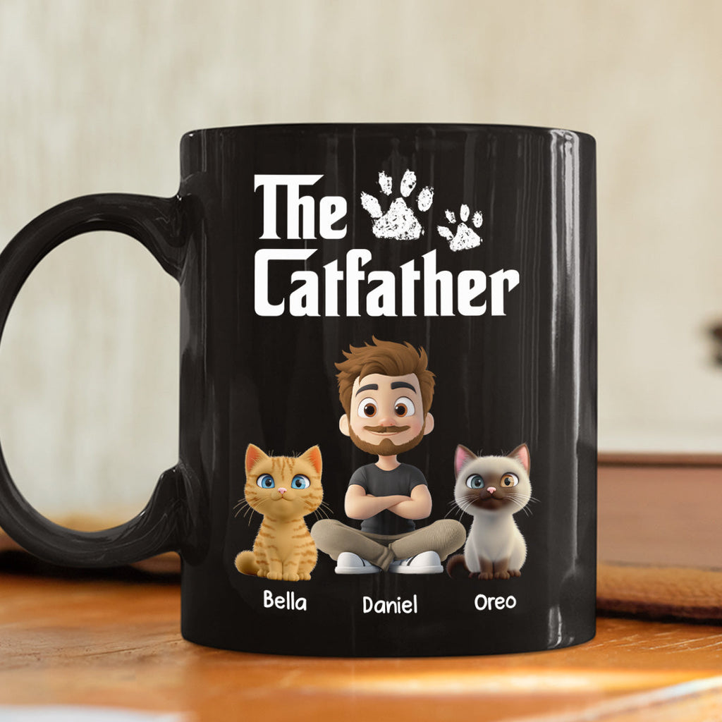 Custom Father's day Birthday Gifts For Cat Dad, Cat Lovers • Cool Cat Father - Personalized Coffee Mug