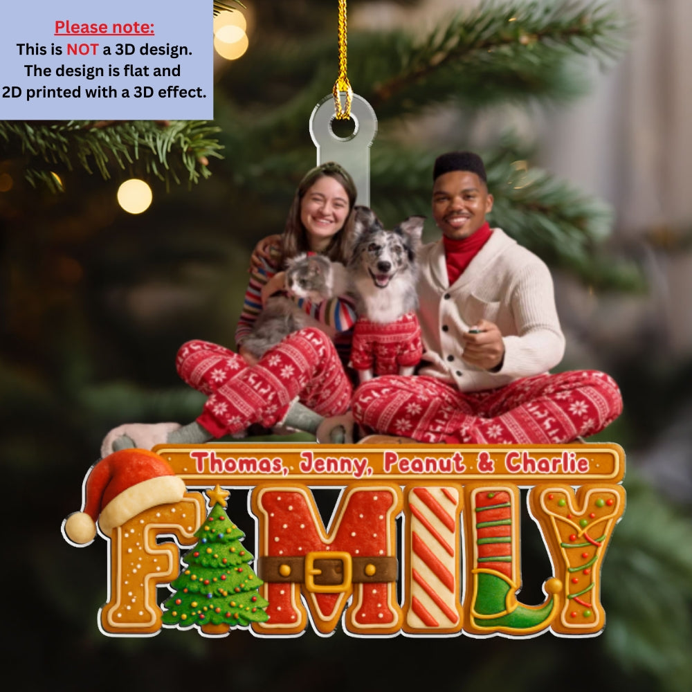 Our Christmas Laughter Photo - Personalized Acrylic Ornament