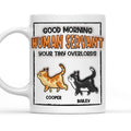 Custom Mother's day Birthday Gifts For Cat Mom, Cat Lovers • Good Morning My Human - Personalized 3D Inflated Effect Mug