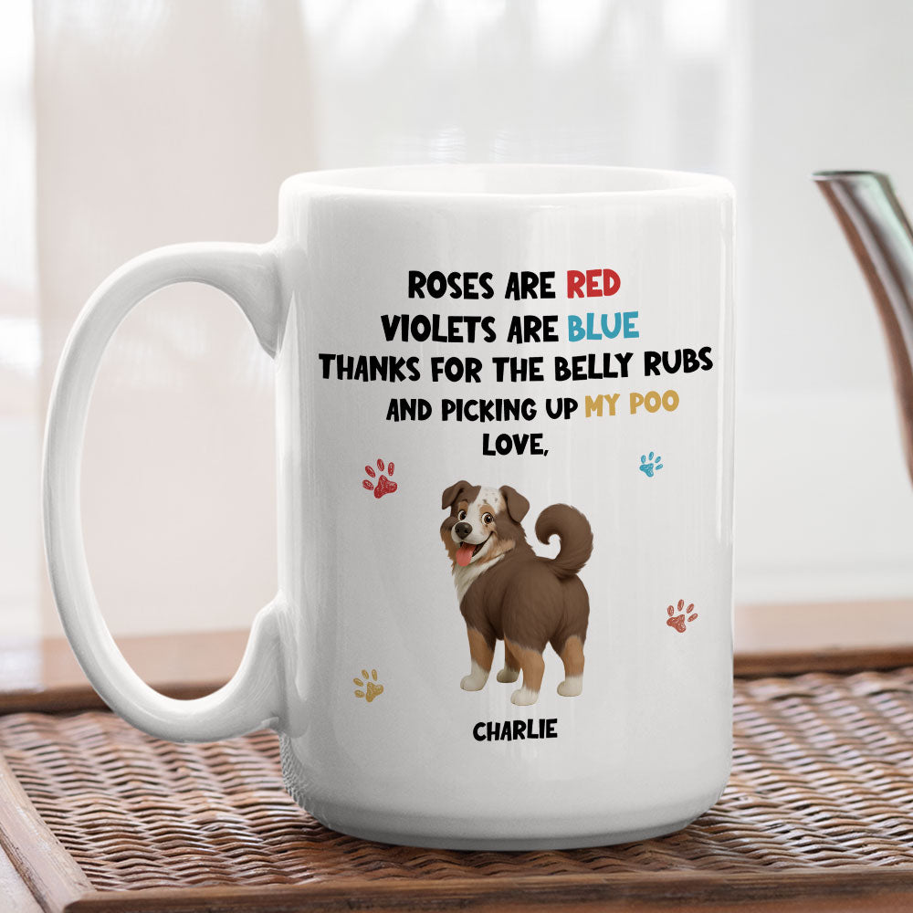 Custom Christmas Birthday Gifts For Dog Lovers • Funny Cartoon Red And Blue Dog - Personalized Coffee Mug