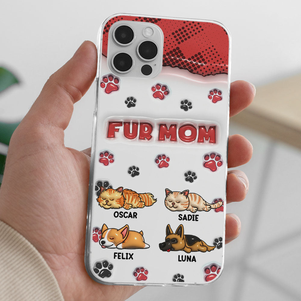 Fur Mom Version - Personalized 3D Inflated Effect Phone Case