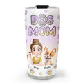Custom Christmas Birthday Gifts For Dog Mom, Dog Lovers • Being A Dog Mom is Like Being A Mom - Personalized 3D Inflated Effect Tumbler