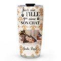 Custom Photo Christmas Birthday Gifts For Pet Mom, Pet Lovers • Gobelet Personnalisé - Chat Citrouille d’Automne Photo