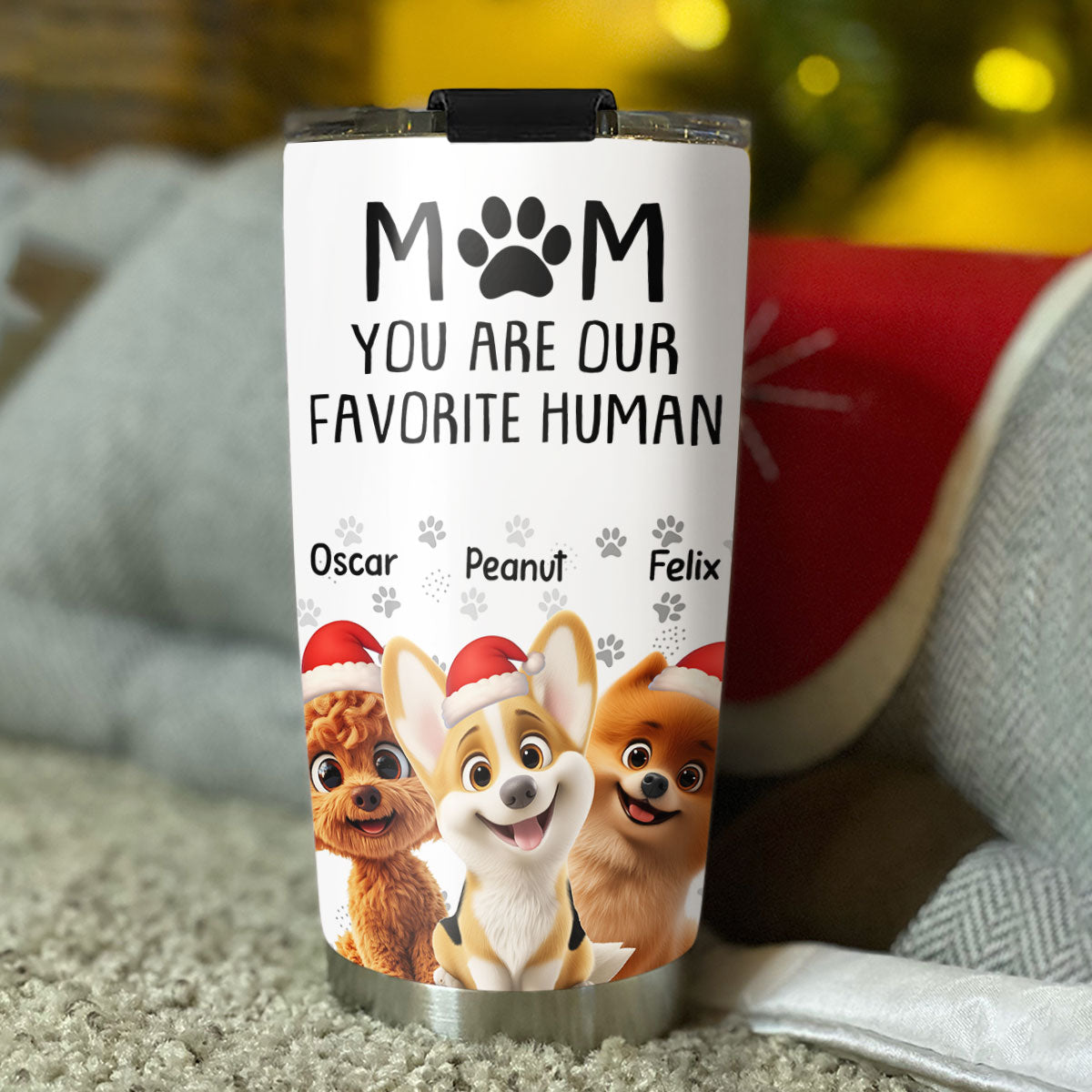 Custom Christmas Birthday Gifts For Dog Lovers • Christmas Is Better With My Dog - Personalized Tumbler