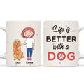 Custom Mother's day Birthday Gifts For Dog Mom, Dog Lovers • Better Life With Dog - Personalized Coffee Mug