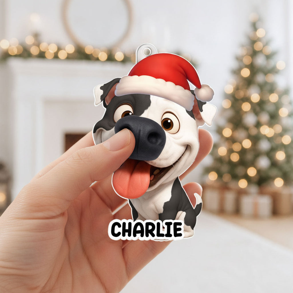 Custom Christmas Decor Home Birthday Gifts For Pet Lovers • Merry Snoutmas - Personalized Nose Squishy Ornament