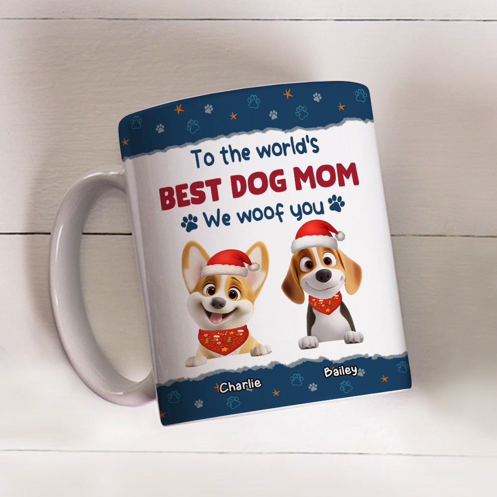 Custom Christmas Birthday Gifts For Dog Lovers • We Mean We Woof You - Personalized Coffee Mug