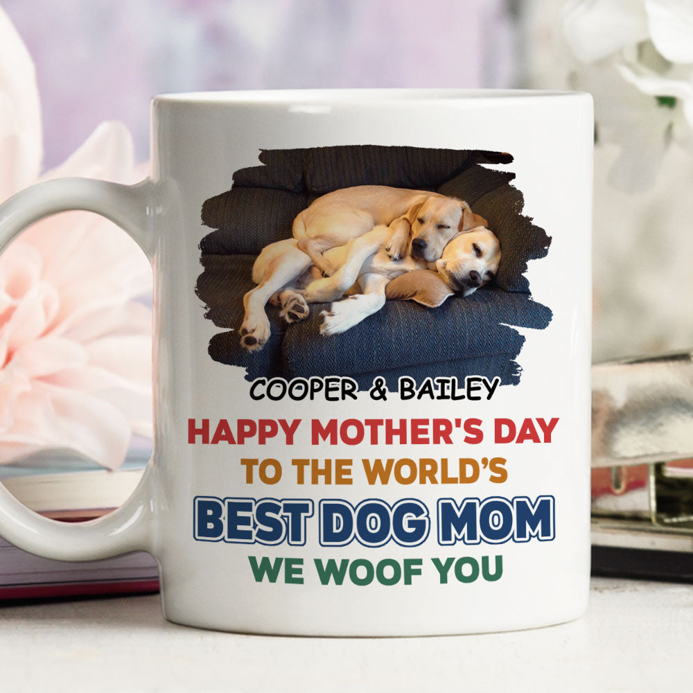 Custom Photo Mother's Father's day Birthday Gifts For Dog Lovers • Best In The World Photo - Personalized Coffee Mug