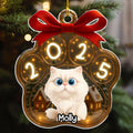 Custom Christmas Decor Home Birthday Gifts For Cat Mom, Cat Lovers • Snow All Over Here Meow Ver - Personalized 3D Inflated Effect Acrylic Ornament
