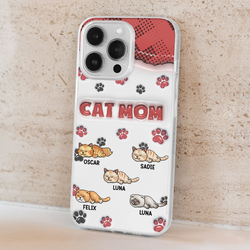 Cat Mom Version - Personalized 3D Inflated Effect Phone Case