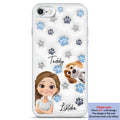 Fur Mom Dad Blue Star - Personalized 3D Inflated Effect Phone Case
