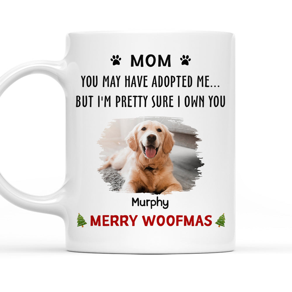 Custom Photo Christmas Birthday Gifts For Dog Lovers • Adopted Cartoon Photo - Personalized Coffee Mug