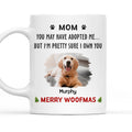 Custom Photo Christmas Birthday Gifts For Dog Lovers • Adopted Cartoon Photo - Personalized Coffee Mug