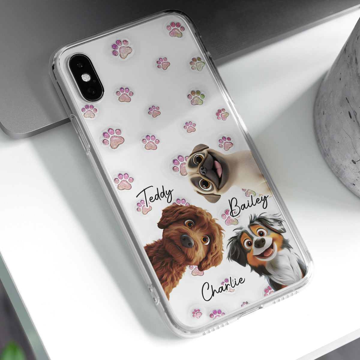Baby Adorable Dogs - Personalized 3D Inflated Effect Phone Case