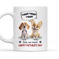 Custom Father's day Birthday Gifts For Dog Dad, Dog Lovers • Woof Woof Woof - Personalized Coffee Mug