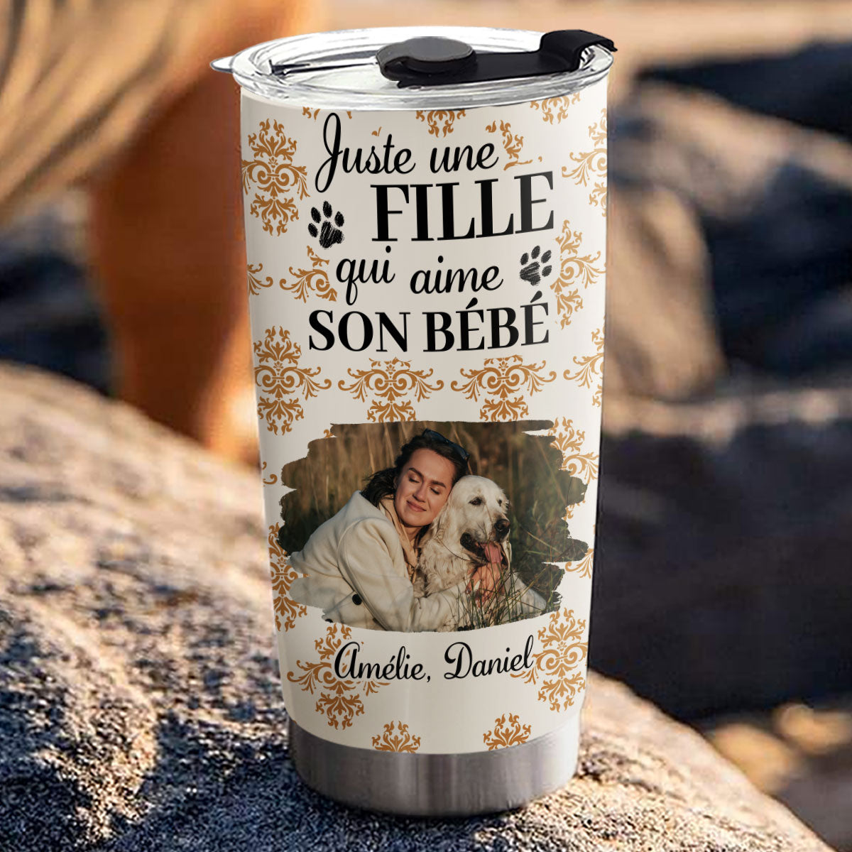 Custom Photo Christmas Birthday Gifts For Pet Mom, Pet Lovers • Gobelet Personnalisé - Animal Citrouille d'Automne Photo