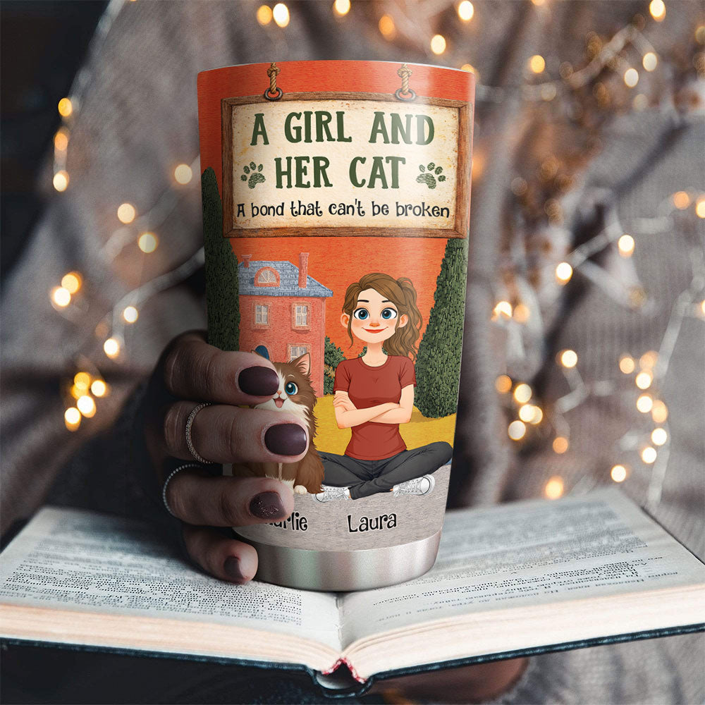 Custom Christmas Birthday Gifts For Cat Mom, Cat Lovers • In The Storybook Cat Mom Era - Personalized Tumbler