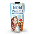 Custom Christmas Birthday Gifts For Dog Mom, Dog Lovers • Favorite Christmas Dog Mom - Personalized Tumbler