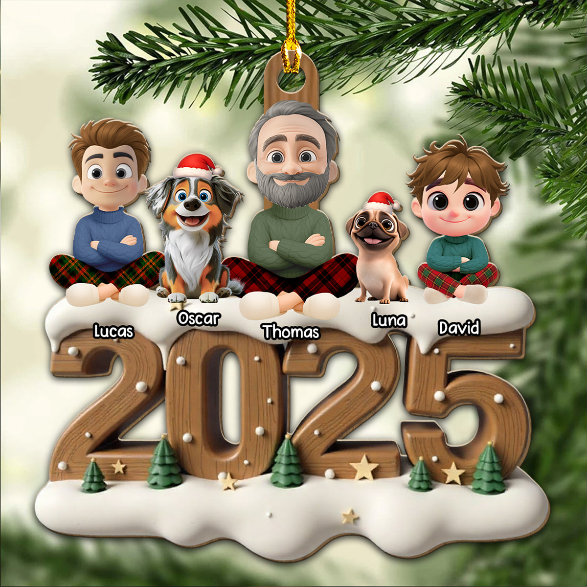 Custom Christmas Decor Home Birthday Gifts For Dog Mom, Dog Lovers • As A Parent Now Onwards - Personalized 3D Effect Wood Ornament