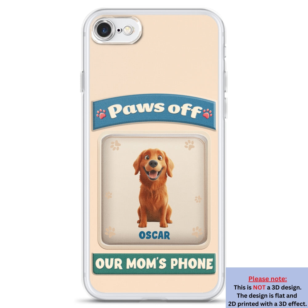 Paws Off This Phone - Personalized 3D Inflated Effect Phone Case