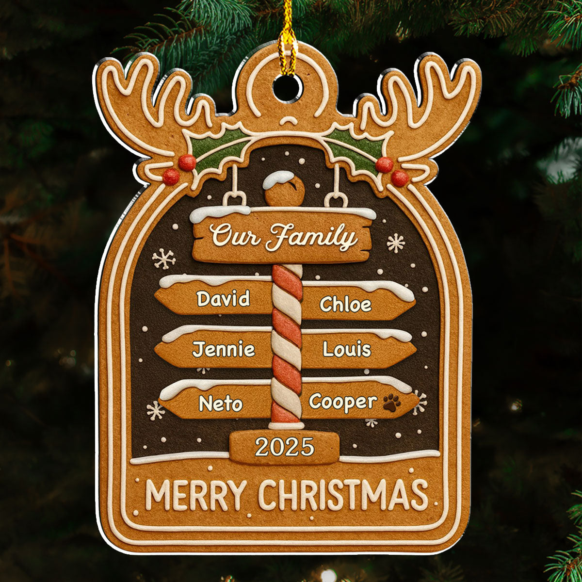 Cozy Holiday - Personalized Acrylic Ornament