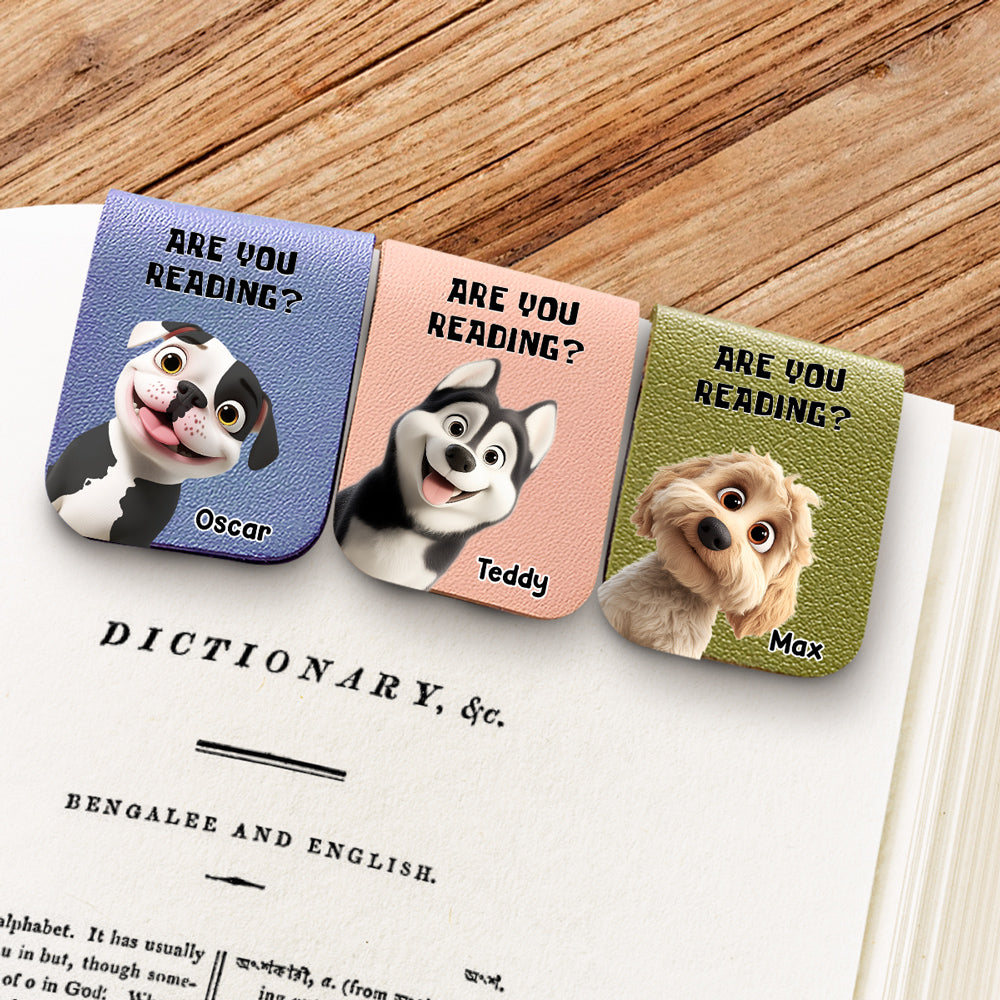Reading Or Not - Personalized Leather Bookmark