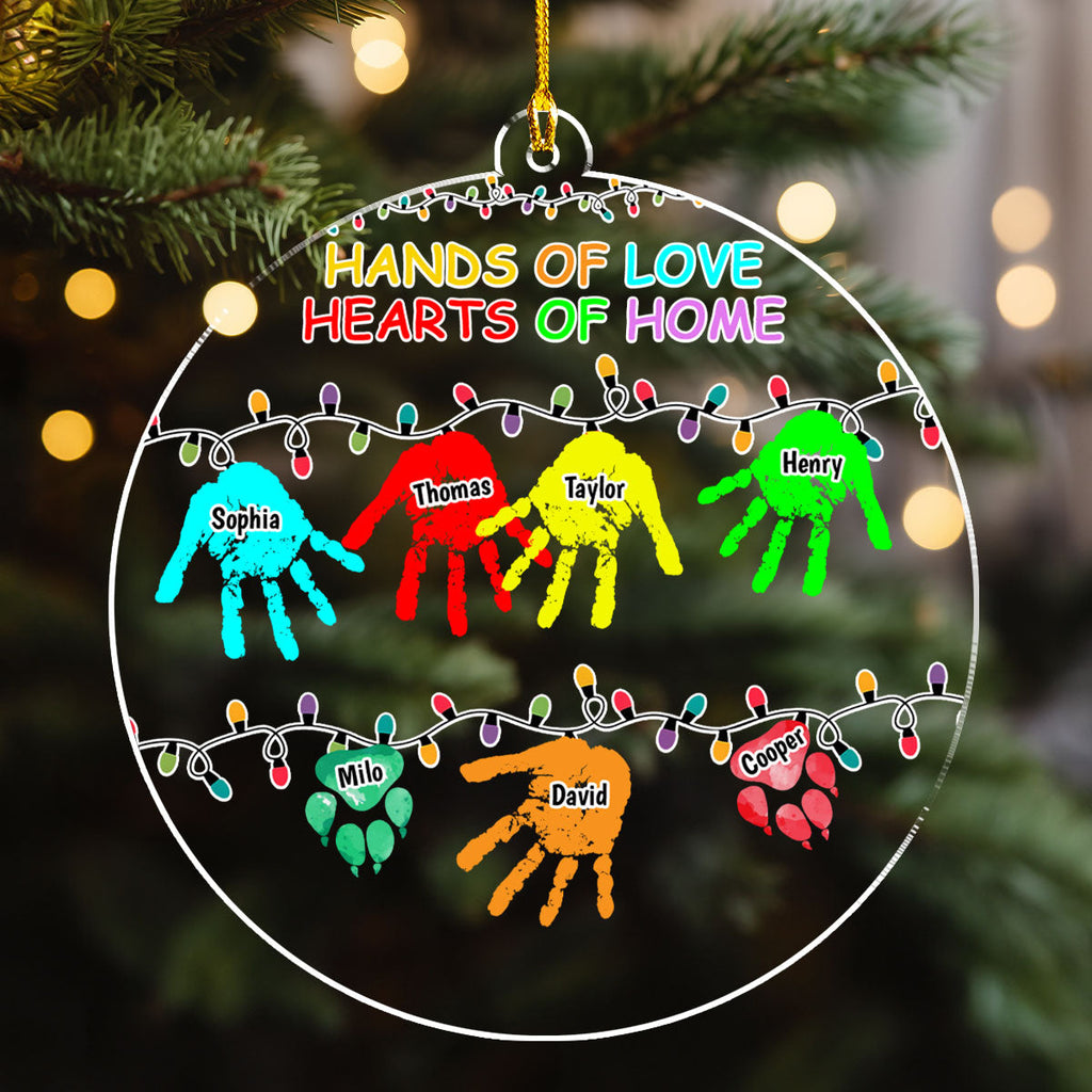Hands Of Love - Personalized Acrylic Ornament