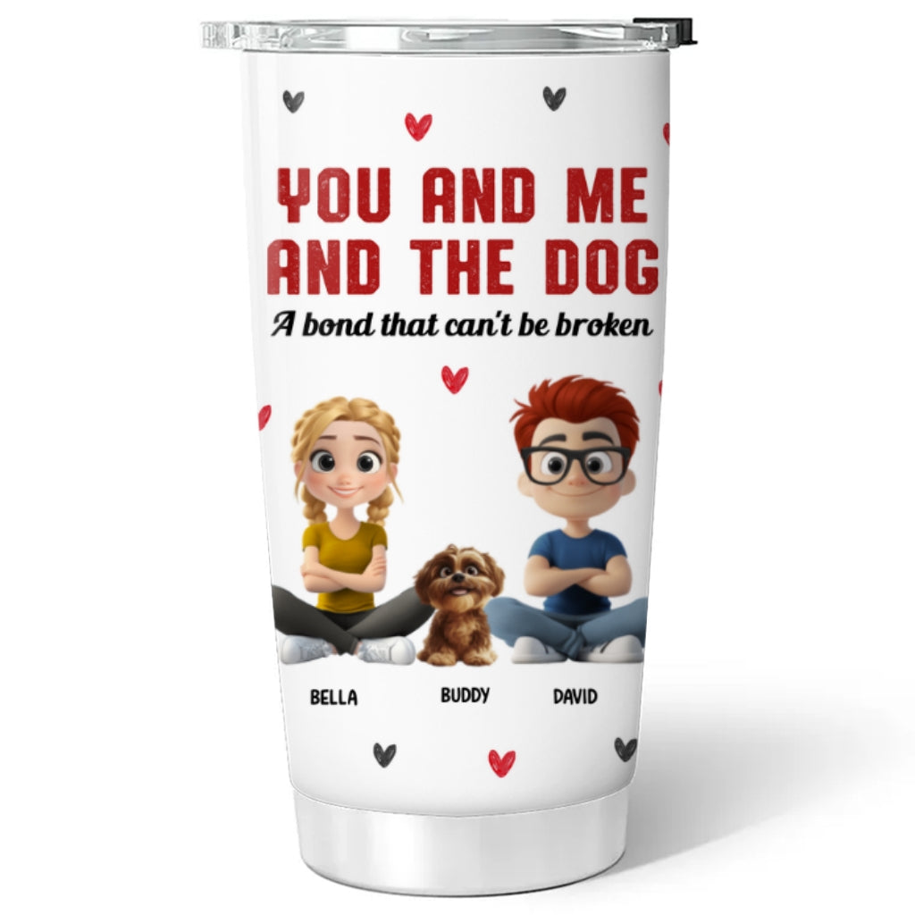 Custom Christmas Birthday Gifts For Dog Lovers • You Me And The Dog - Personalized Tumbler