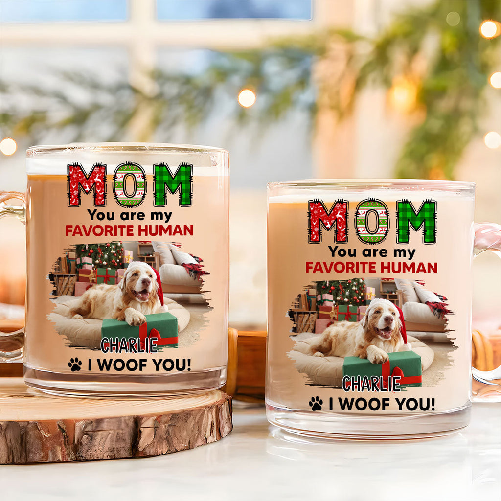 Custom Photo Christmas Birthday Gifts For Dog Lovers • My Favorite Photo - Personalized Glass Mug
