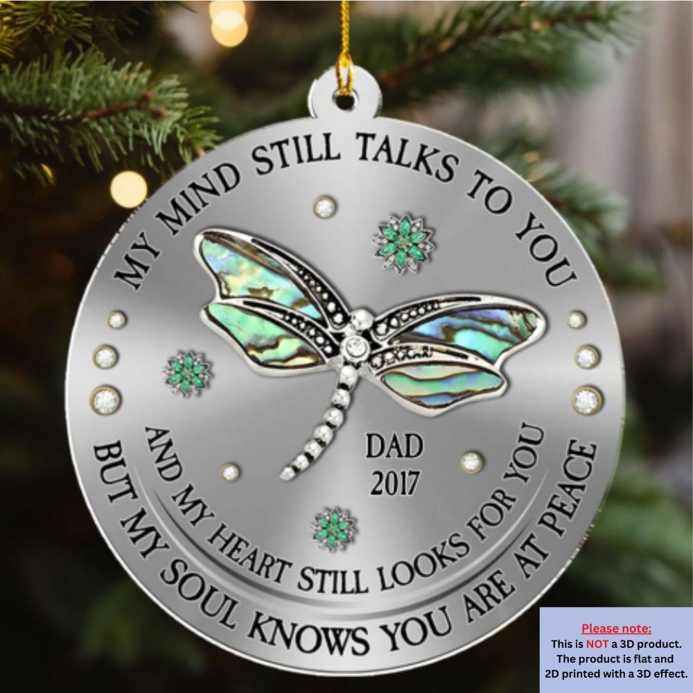 Dragonfly My Mind My Heart My Soul - Personalized Acrylic Ornament