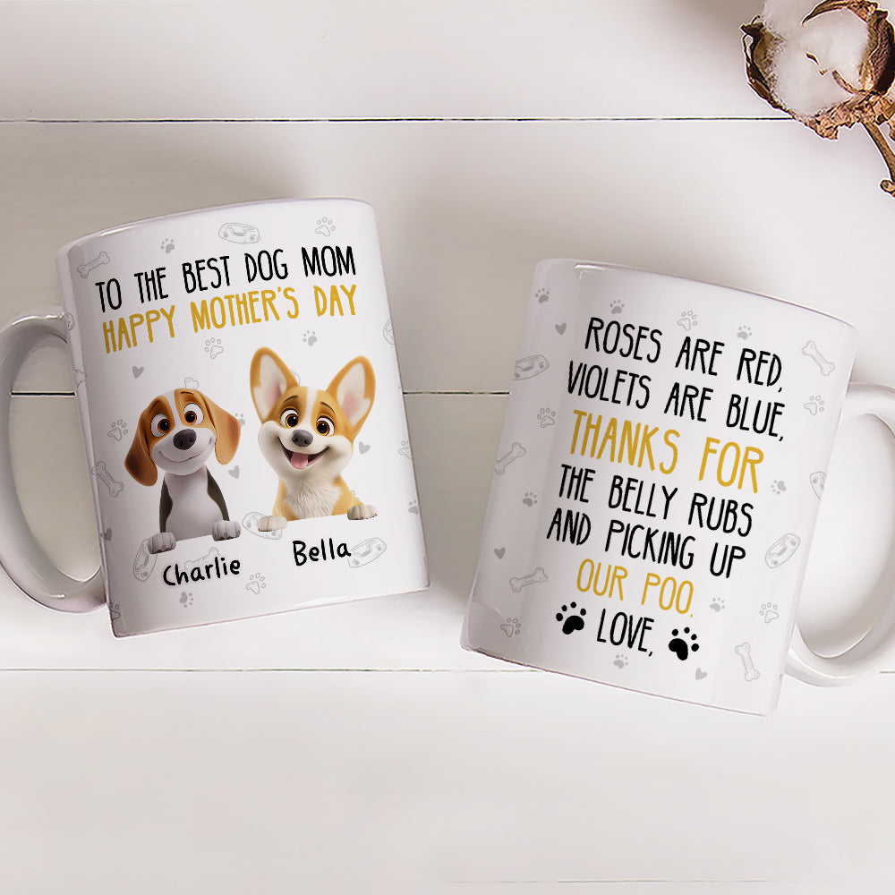 Custom Mother's day Birthday Gifts For Dog Mom, Dog Lovers • Picking Up Our Poo - Personalized Coffee Mug