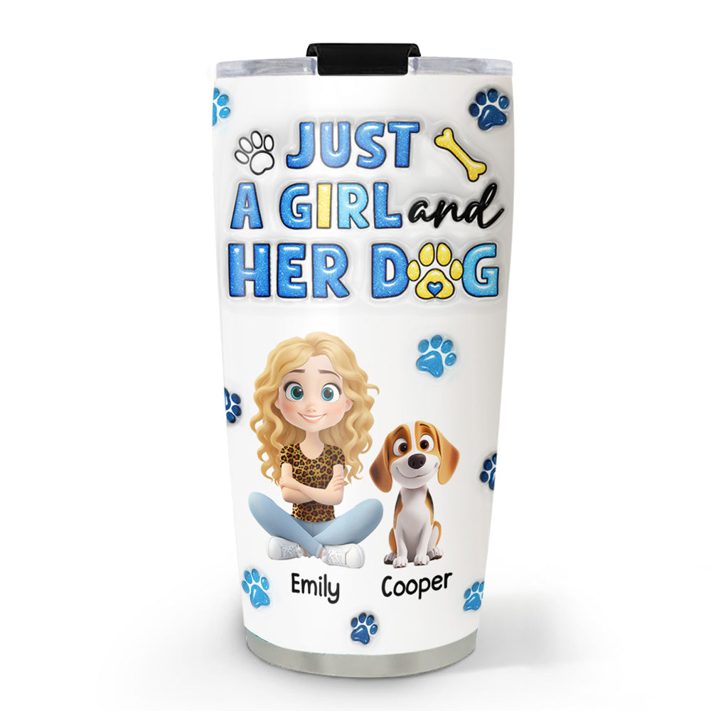Custom Christmas Birthday Gifts For Dog Lovers • Best Mom For Sure - Personalized 3D Inflated Effect Tumbler