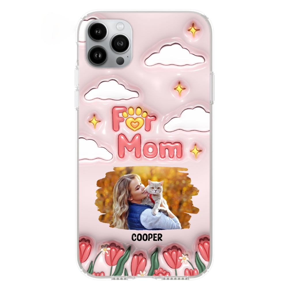 I Love My Fur Mom Photo - Personalized 3D Inflated Effect Phone Case