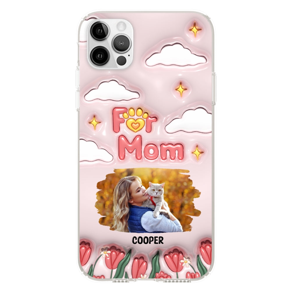 I Love My Fur Mom Photo - Personalized 3D Inflated Effect Phone Case