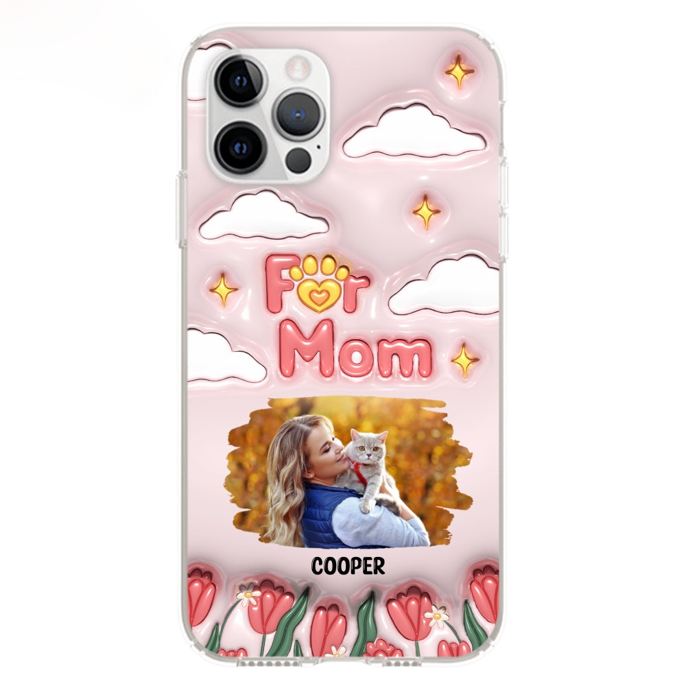 I Love My Fur Mom Photo - Personalized 3D Inflated Effect Phone Case