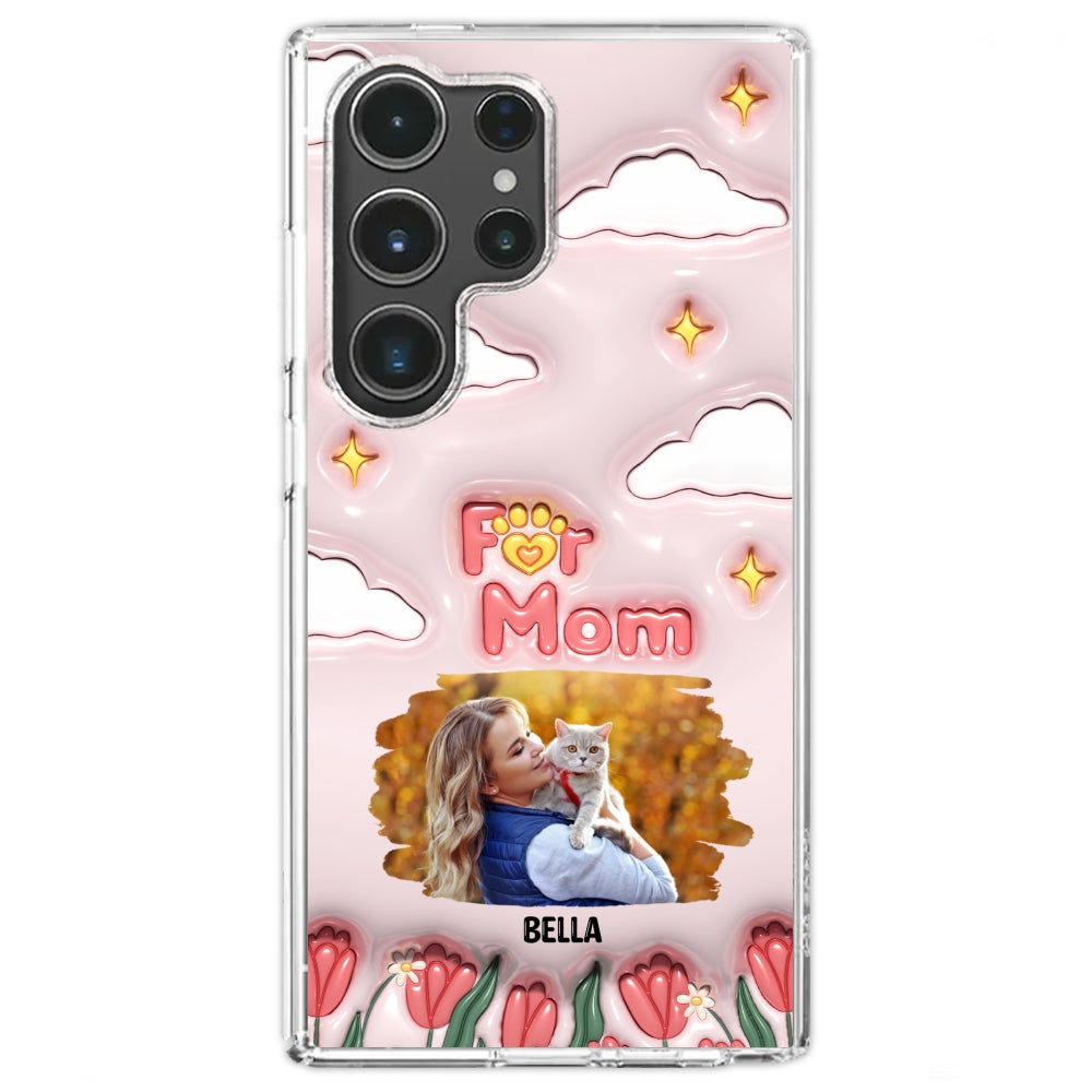 I Love My Fur Mom Photo - Personalized 3D Inflated Effect Phone Case