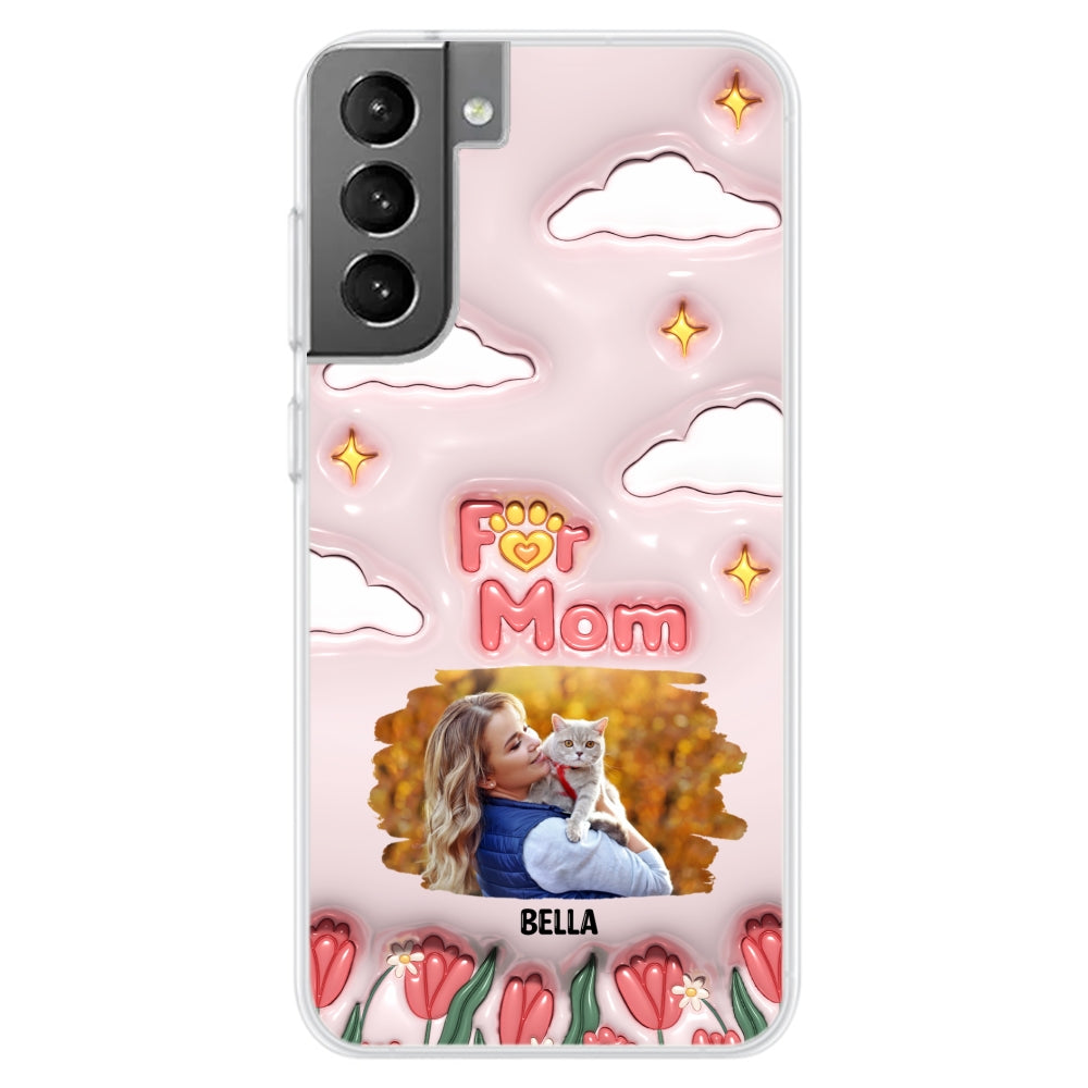 I Love My Fur Mom Photo - Personalized 3D Inflated Effect Phone Case