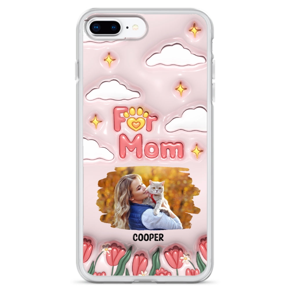 I Love My Fur Mom Photo - Personalized 3D Inflated Effect Phone Case