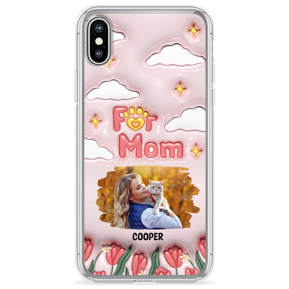 I Love My Fur Mom Photo - Personalized 3D Inflated Effect Phone Case