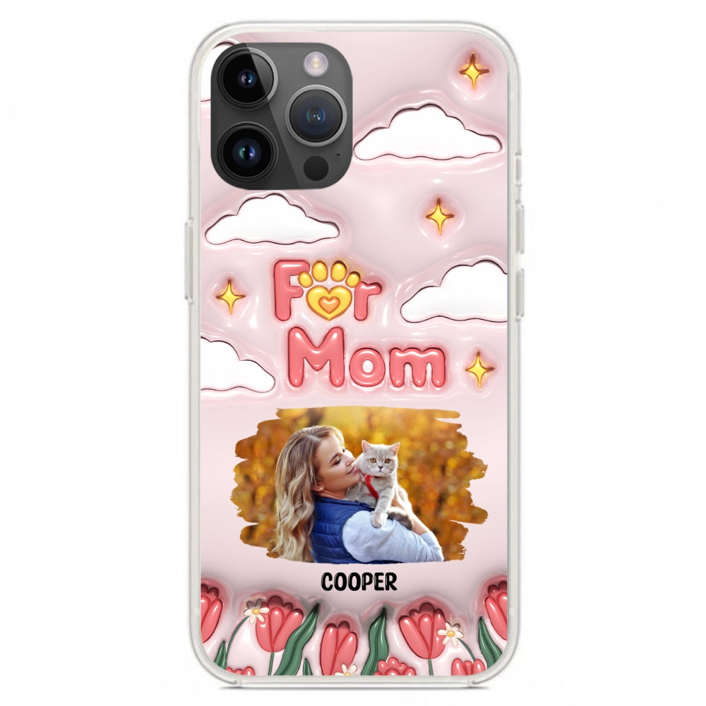 I Love My Fur Mom Photo - Personalized 3D Inflated Effect Phone Case