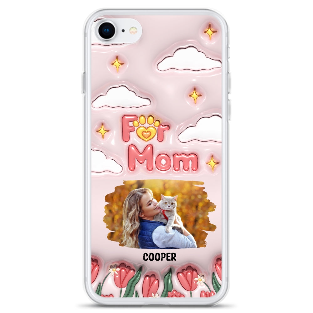 I Love My Fur Mom Photo - Personalized 3D Inflated Effect Phone Case