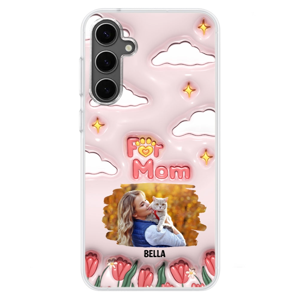 I Love My Fur Mom Photo - Personalized 3D Inflated Effect Phone Case