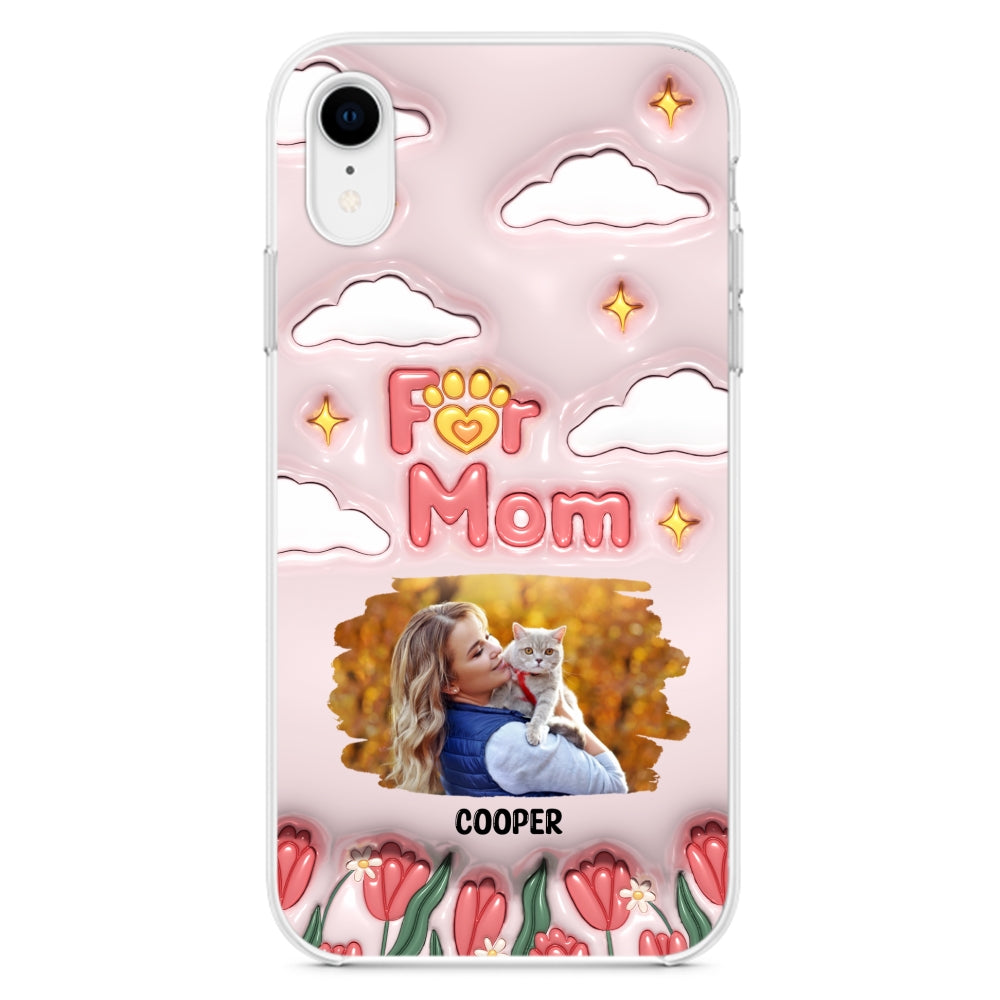 I Love My Fur Mom Photo - Personalized 3D Inflated Effect Phone Case