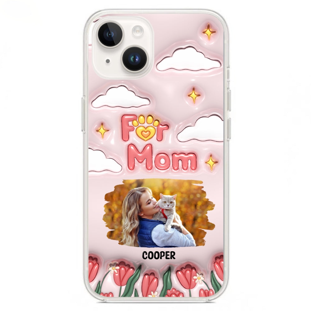 I Love My Fur Mom Photo - Personalized 3D Inflated Effect Phone Case
