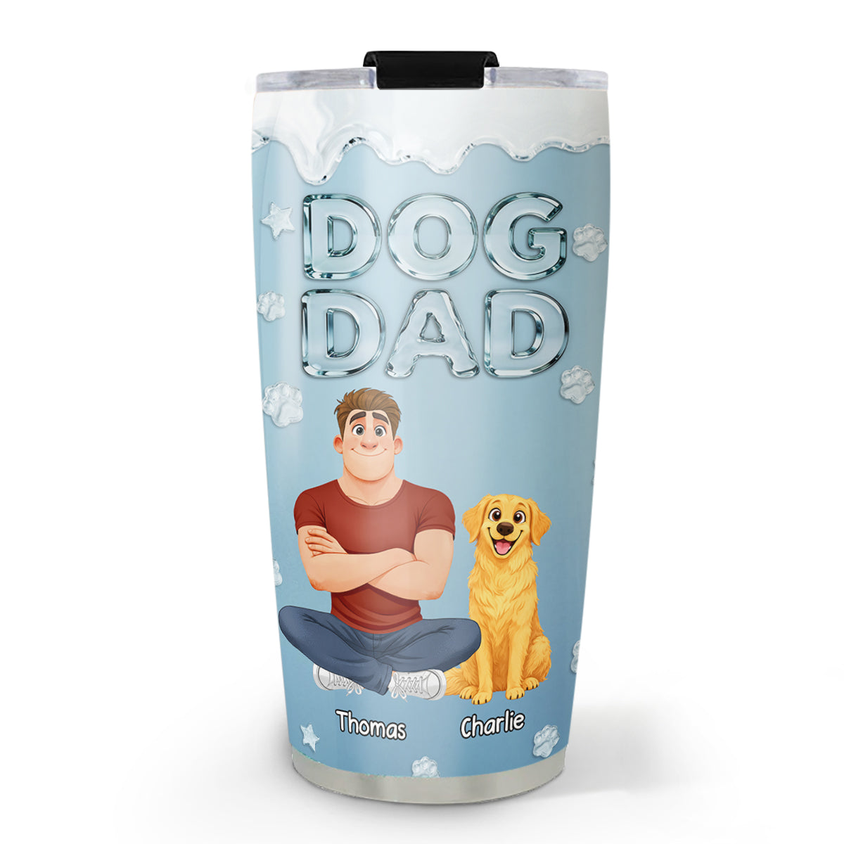Custom Christmas Birthday Gifts For Dog Dad, Dog Lovers • Cool Dog Dad - Personalized Tumbler