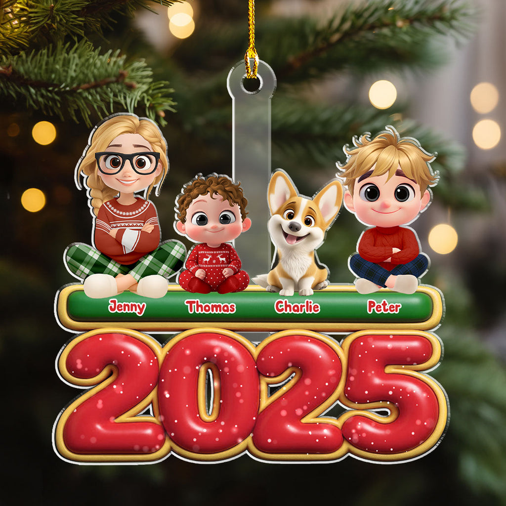 Custom Christmas Decor Home Birthday Gifts For Dog Lovers • My Kids Is Here - Personalized Acrylic Ornament