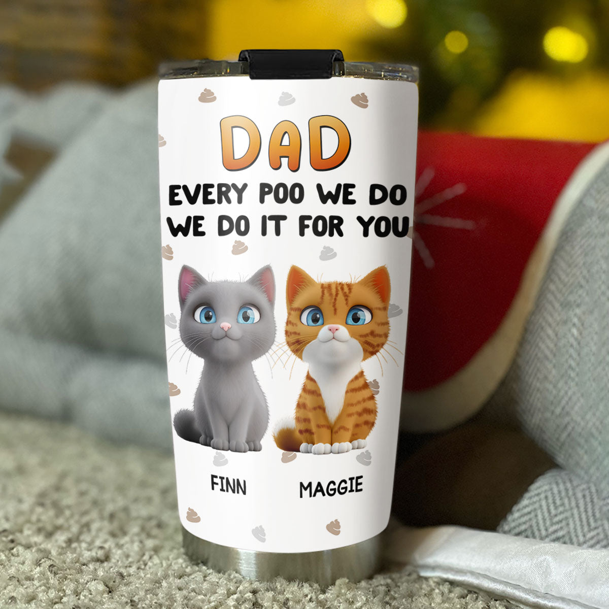 Custom Father's day Birthday Gifts For Cat Dad, Cat Lovers • Do It For You Cat Dad Mom - Personalized Tumbler