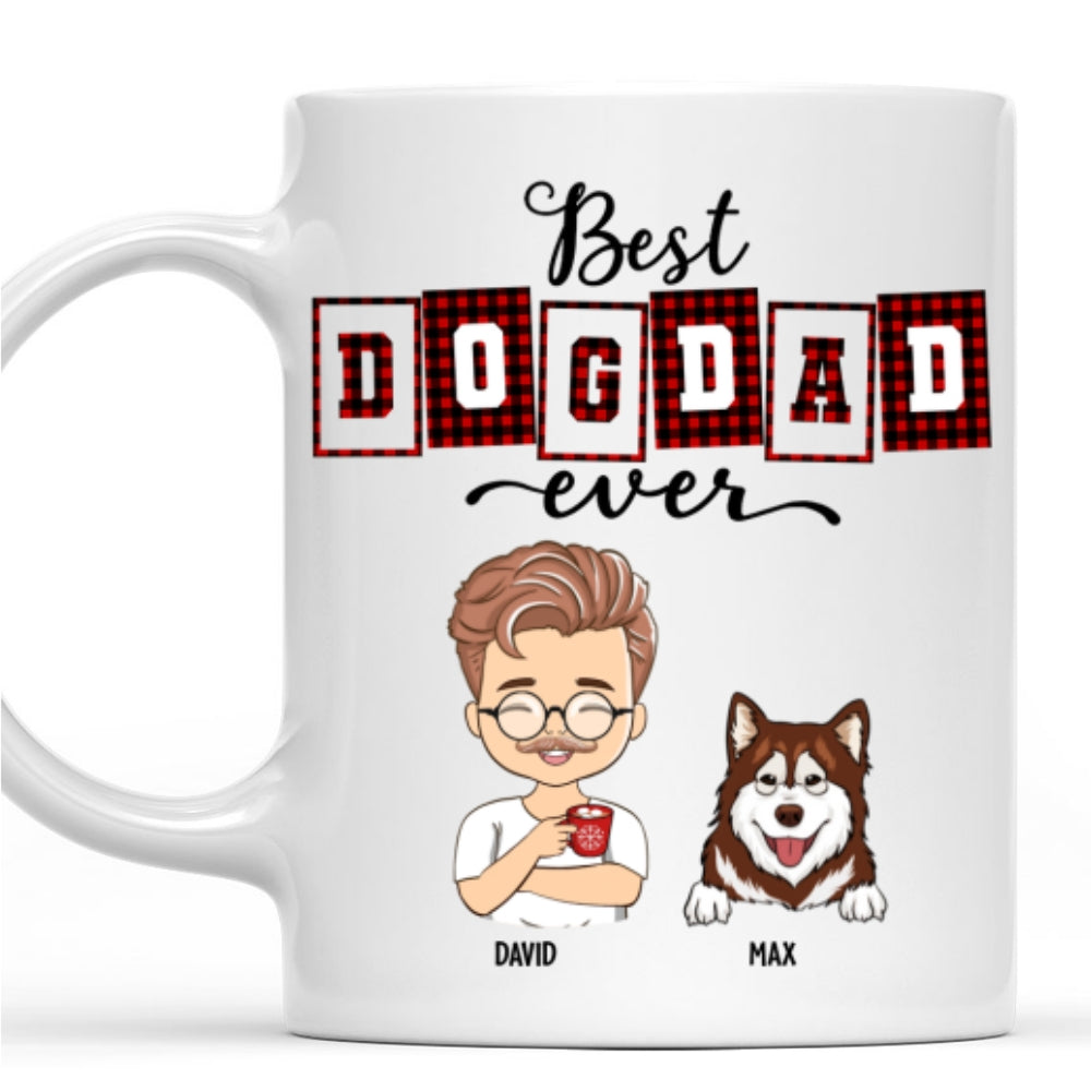 Custom Christmas Birthday Gifts For Dog Lovers • Best Mom Dad Of The Year - Personalized Coffee Mug
