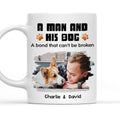 Custom Photo Christmas Birthday Gifts For Dog Lovers • Human And Their Dog Cartoon Christmas Ver White Photo - Personalized Coffee Mug